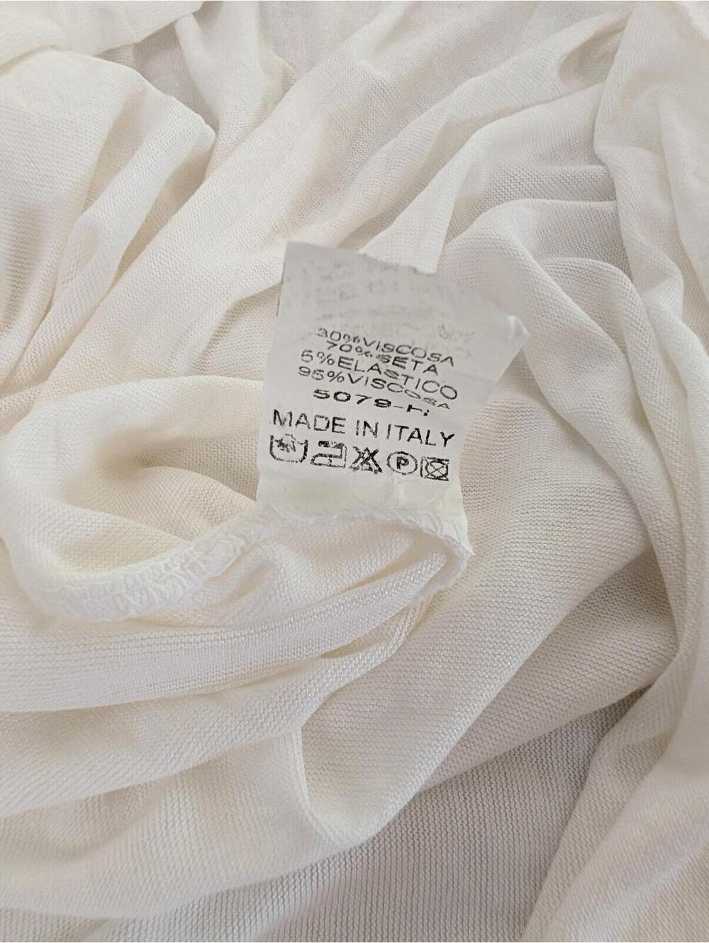 NWT Sofia Flowy Soft Ethereal  Lined White Sleeveless Dress Made in Italy - Picture 8 of 8